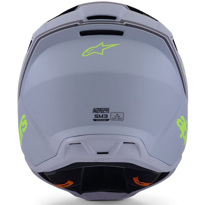 Alpinestars S-M3 Radium motokrossz bukósisak matt szürke-fluo sárga-fekete