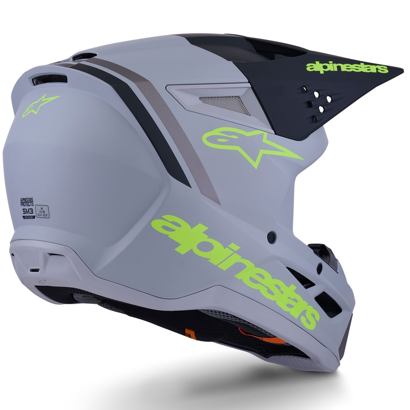 Alpinestars S-M3 Radium motokrossz bukósisak matt szürke-fluo sárga-fekete