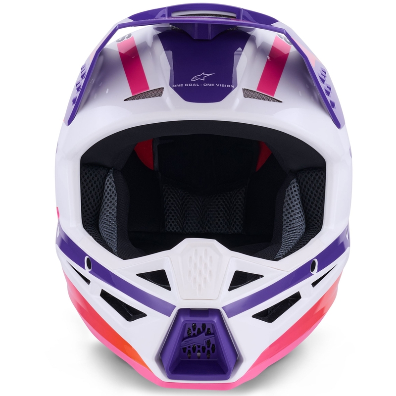 Alpinestars S-M3 Heat motokrossz bukósisak fehér-lila-rózsaszín