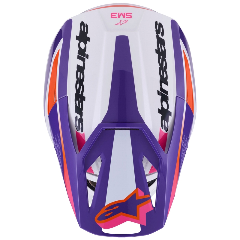 Alpinestars S-M3 Heat motokrossz bukósisak fehér-lila-rózsaszín