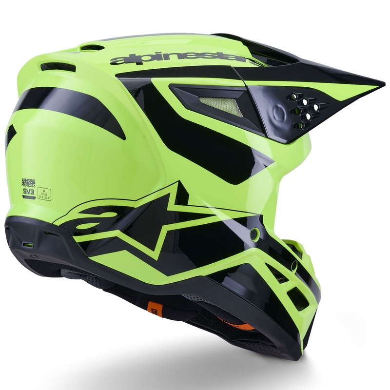 Alpinestars S-M3 Heat motokrossz bukósisak fluo sárga-fekete