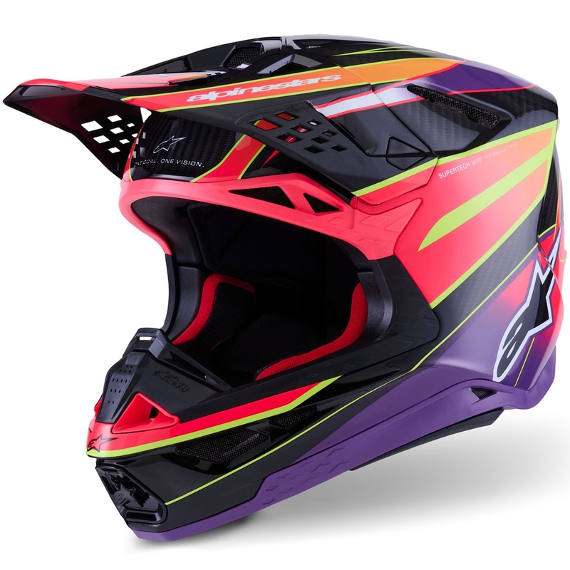 Alpinestars Supertech S-M10 Era motokrossz bukósisak rózsaszín-lila-fluo sárga