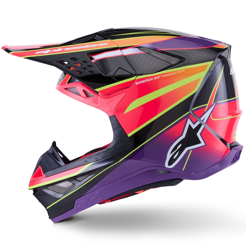 Alpinestars Supertech S-M10 Era motokrossz bukósisak rózsaszín-lila-fluo sárga