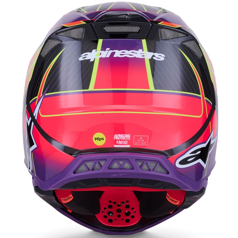 Alpinestars Supertech S-M10 Era motokrossz bukósisak rózsaszín-lila-fluo sárga