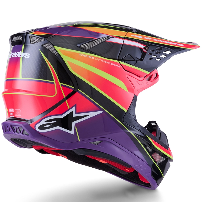 Alpinestars Supertech S-M10 Era motokrossz bukósisak rózsaszín-lila-fluo sárga