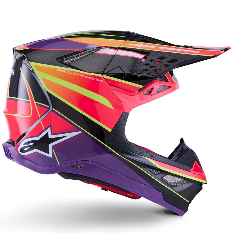Alpinestars Supertech S-M10 Era motokrossz bukósisak rózsaszín-lila-fluo sárga