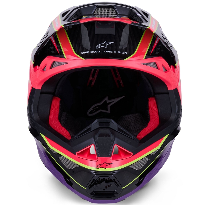 Alpinestars Supertech S-M10 Era motokrossz bukósisak rózsaszín-lila-fluo sárga
