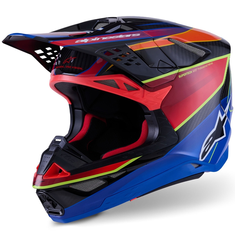 Alpinestars Supertech S-M10 Era motokrossz bukósisak kék-piros-fluo sárga