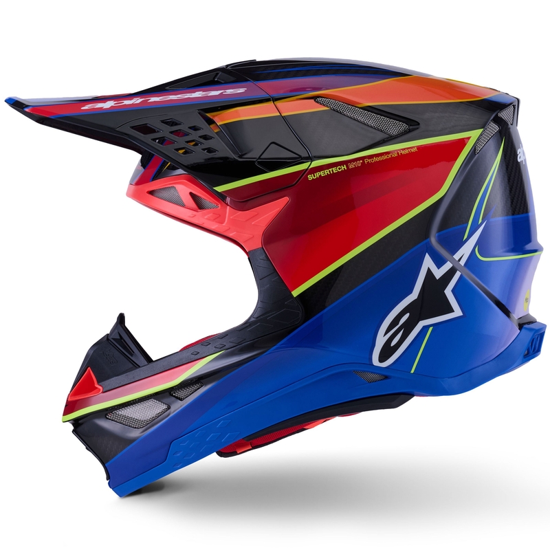 Alpinestars Supertech S-M10 Era motokrossz bukósisak kék-piros-fluo sárga