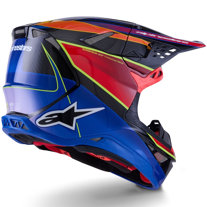 Alpinestars Supertech S-M10 Era motokrossz bukósisak kék-piros-fluo sárga