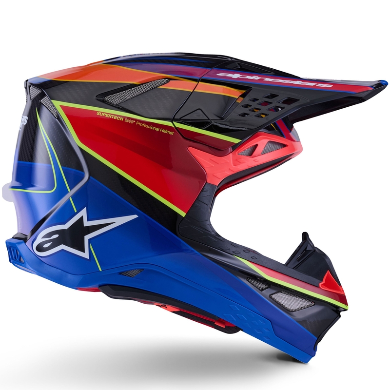Alpinestars Supertech S-M10 Era motokrossz bukósisak kék-piros-fluo sárga