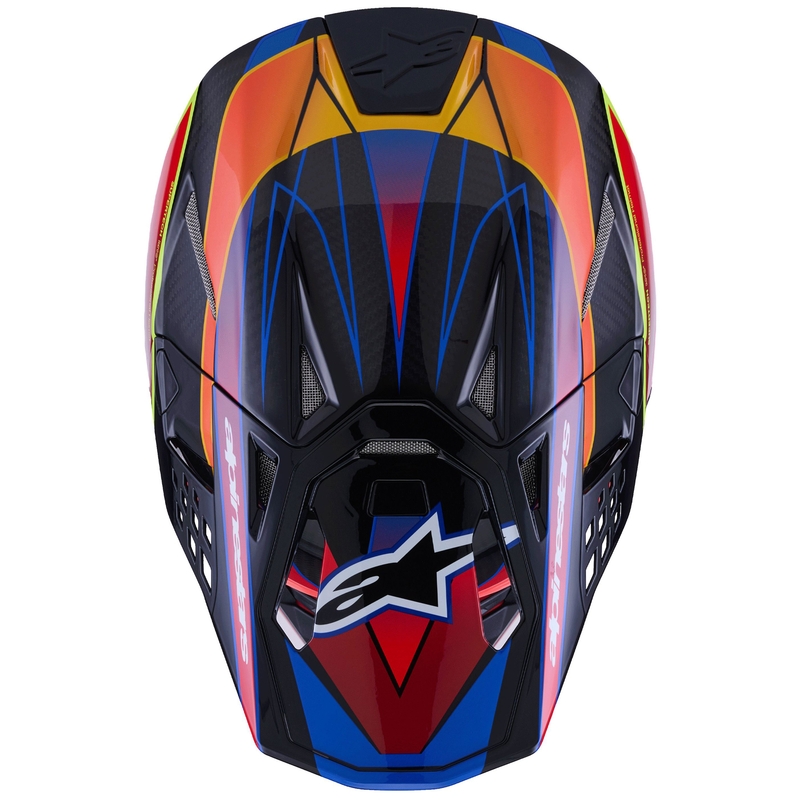 Alpinestars Supertech S-M10 Era motokrossz bukósisak kék-piros-fluo sárga