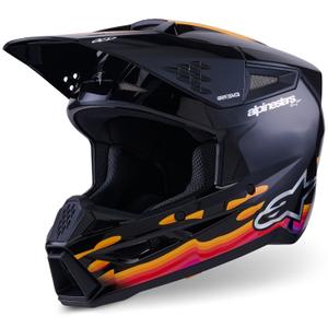 Motokrosová helma Alpinestars S-M3 Force černo-žluto-červeno-bílá