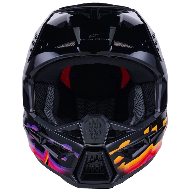 Alpinestars S-M3 Force motokrossz bukósisak fekete-sárga-piros-fehér