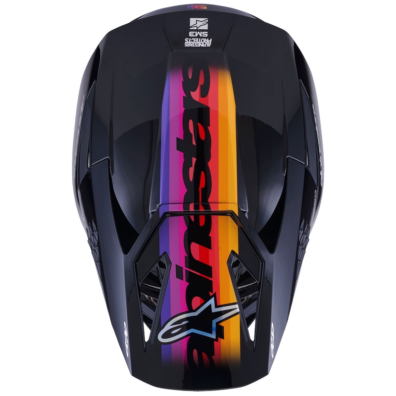 Alpinestars S-M3 Force motokrossz bukósisak fekete-sárga-piros-fehér