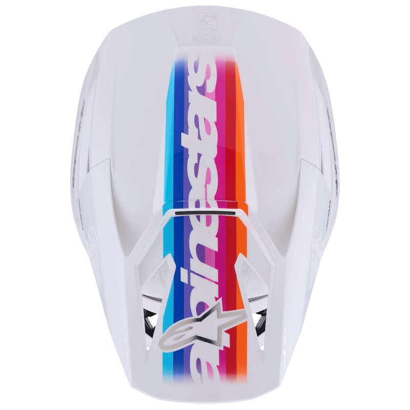Alpinestars S-M3 Force motokrossz bukósisak fehér-sárga-rózsaszín-lila