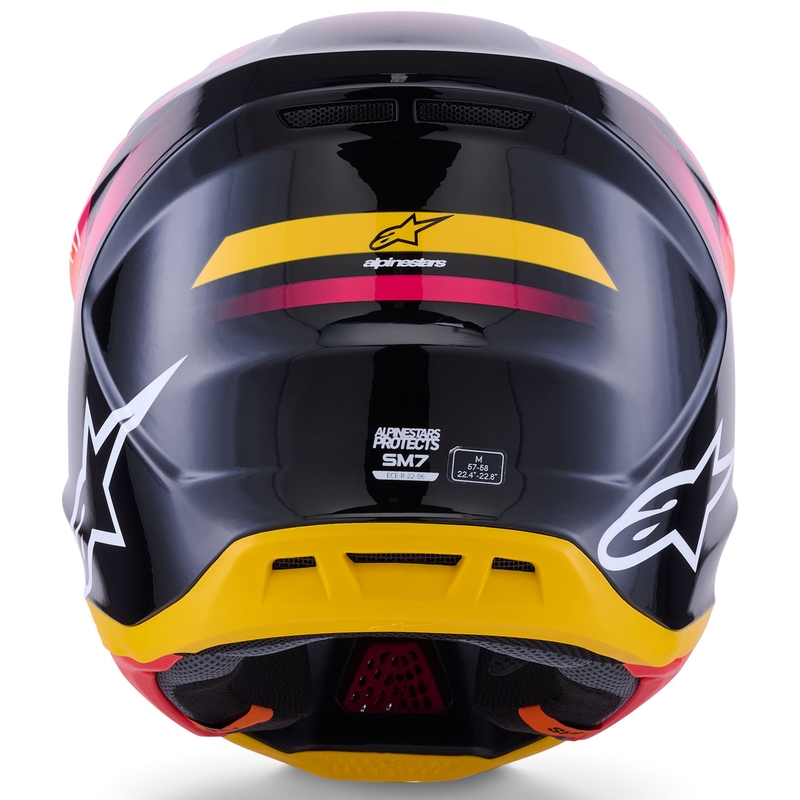 Alpinestars SM7 Rise motokrossz bukósisak fekete-sárga-fluo rószsaszín