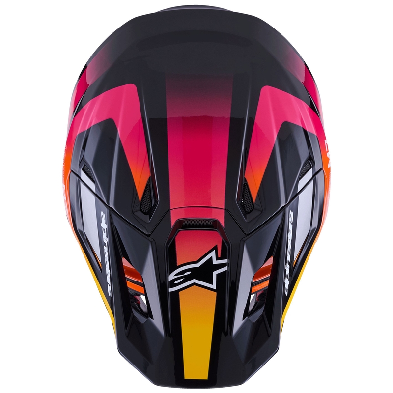 Alpinestars SM7 Rise motokrossz bukósisak fekete-sárga-fluo rószsaszín