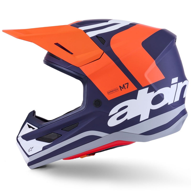 Alpinestars SM7 Core motokrossz bukósisak matt narancssárga-kék-fehér