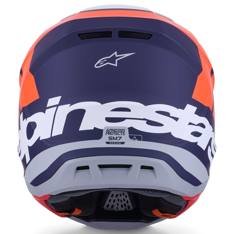 Alpinestars SM7 Core motokrossz bukósisak matt narancssárga-kék-fehér