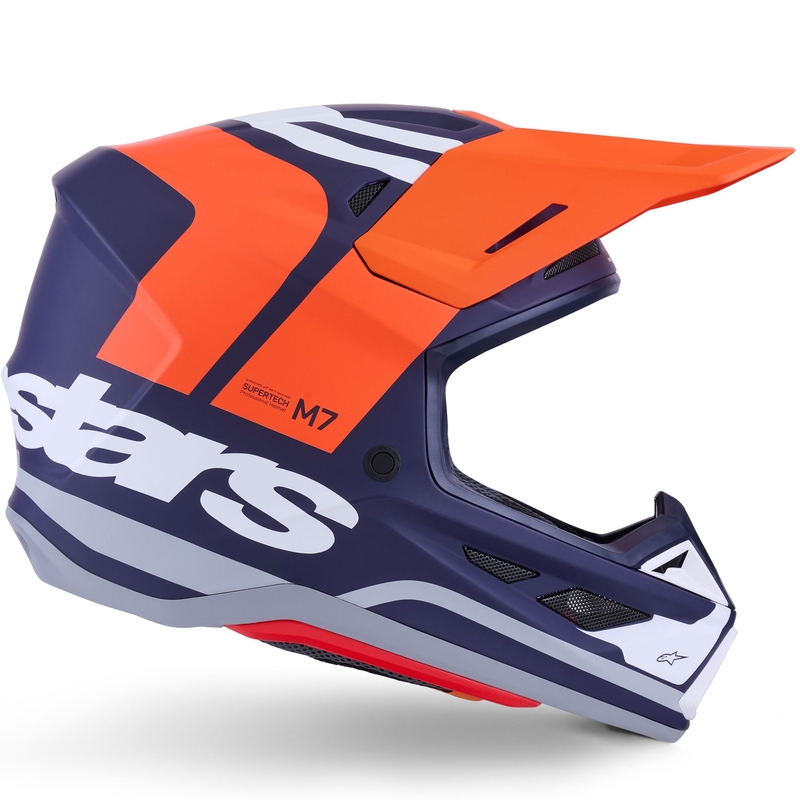 Alpinestars SM7 Core motokrossz bukósisak matt narancssárga-kék-fehér