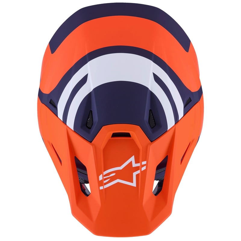 Alpinestars SM7 Core motokrossz bukósisak matt narancssárga-kék-fehér