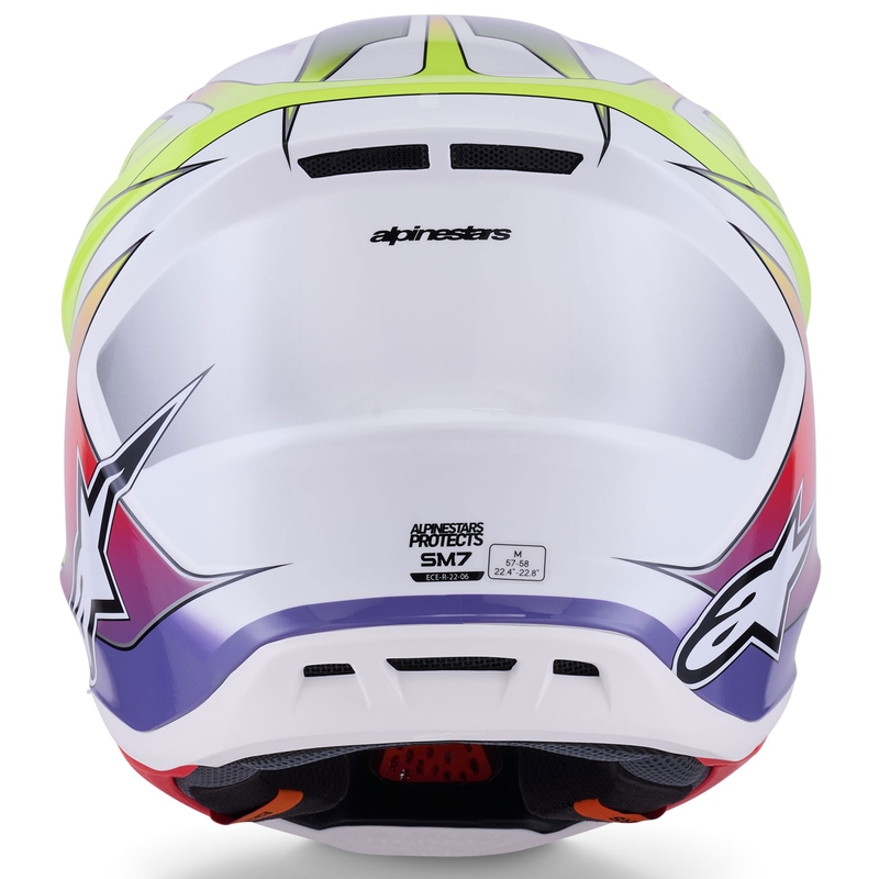 Alpinestars SM7 Fuse motokrossz bukósisak fehér-fluo sárga-lila