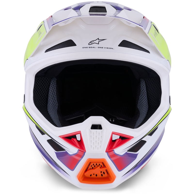 Alpinestars SM7 Fuse motokrossz bukósisak fehér-fluo sárga-lila