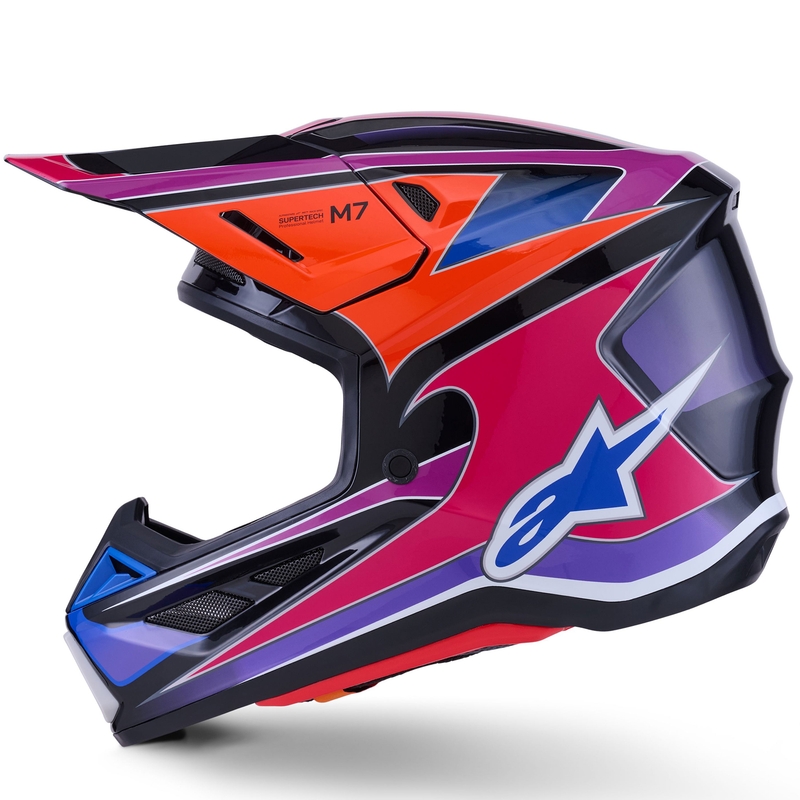 Alpinestars SM7 Fuse motokrossz bukósisak kék-lila-rózsaszín