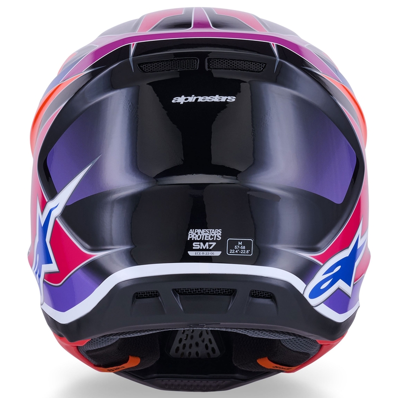 Alpinestars SM7 Fuse motokrossz bukósisak kék-lila-rózsaszín