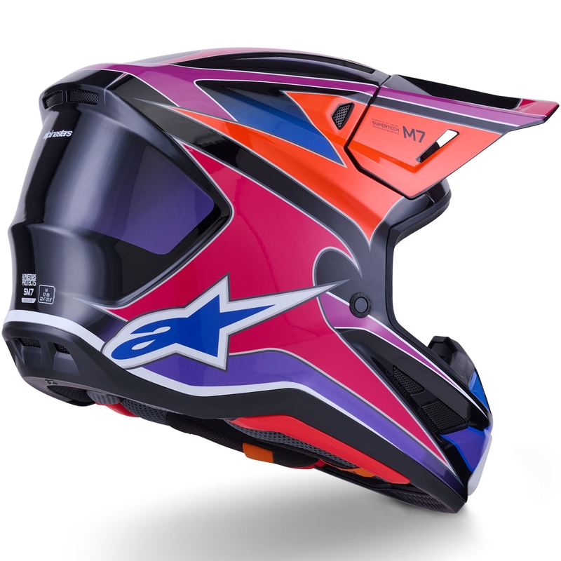 Alpinestars SM7 Fuse motokrossz bukósisak kék-lila-rózsaszín