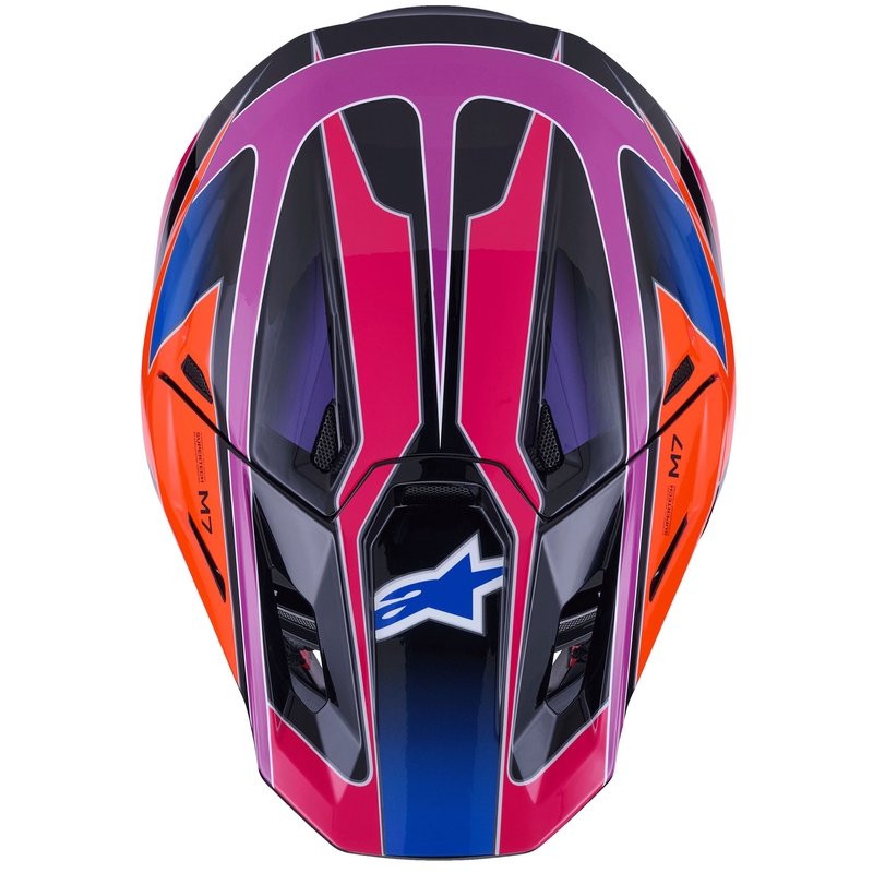 Alpinestars SM7 Fuse motokrossz bukósisak kék-lila-rózsaszín