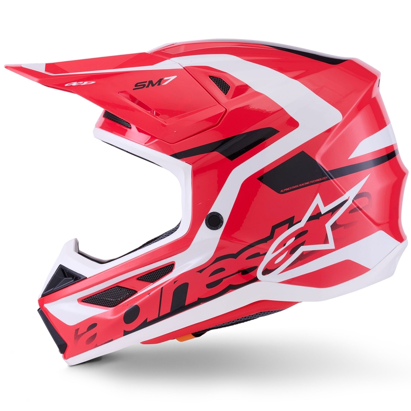 Alpinestars SM7 Deed motokrossz bukósisak piros-fekete-fehér