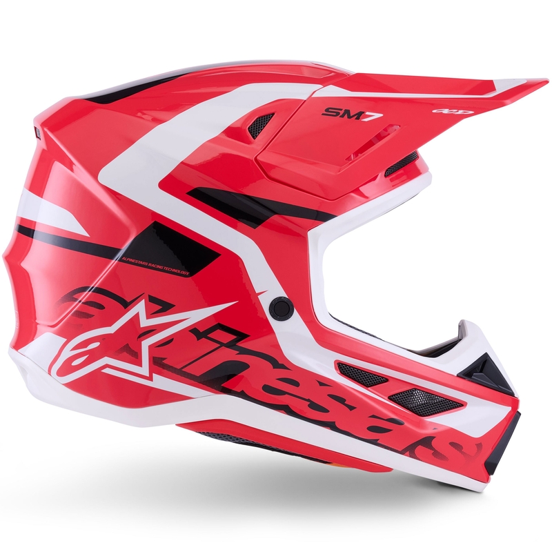 Alpinestars SM7 Deed motokrossz bukósisak piros-fekete-fehér