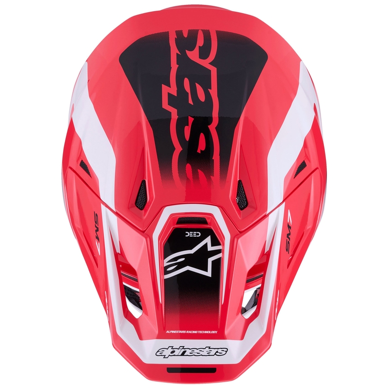 Alpinestars SM7 Deed motokrossz bukósisak piros-fekete-fehér
