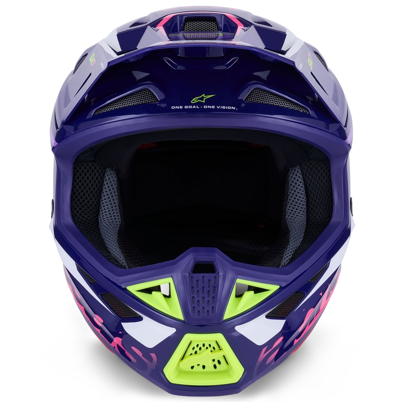 Alpinestars SM7 Deed motokrossz bukósisak lila-rószaszín-fehér-fluo sárga