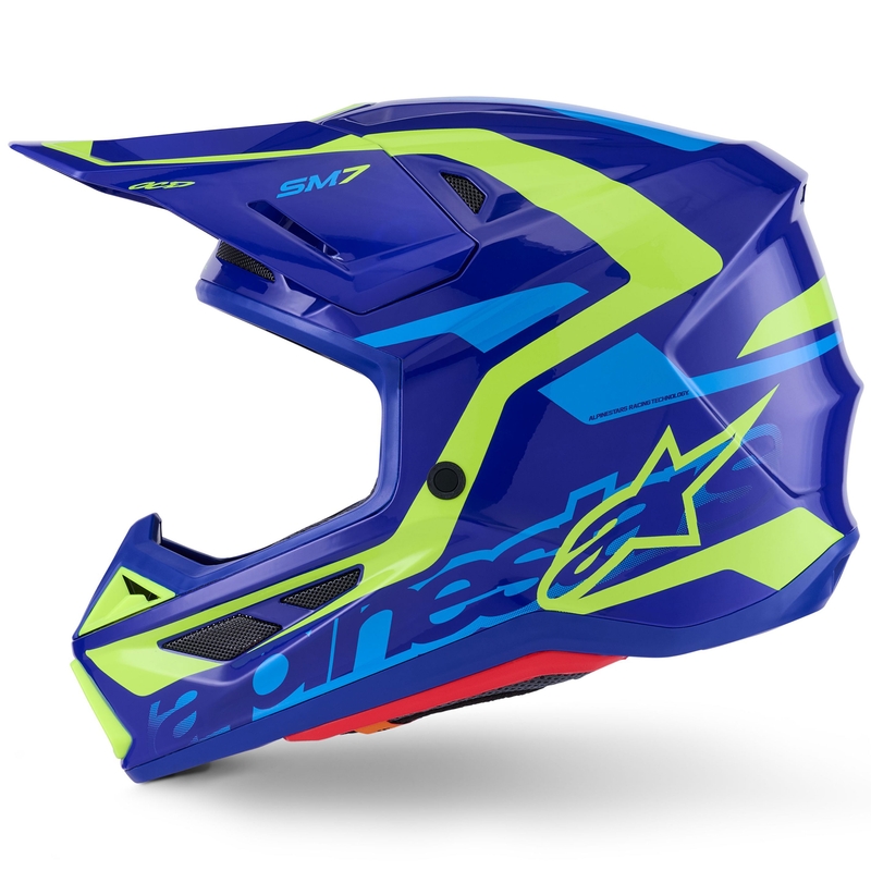 Alpinestars SM7 Deed motokrossz bukósisak kék-fluo sárga