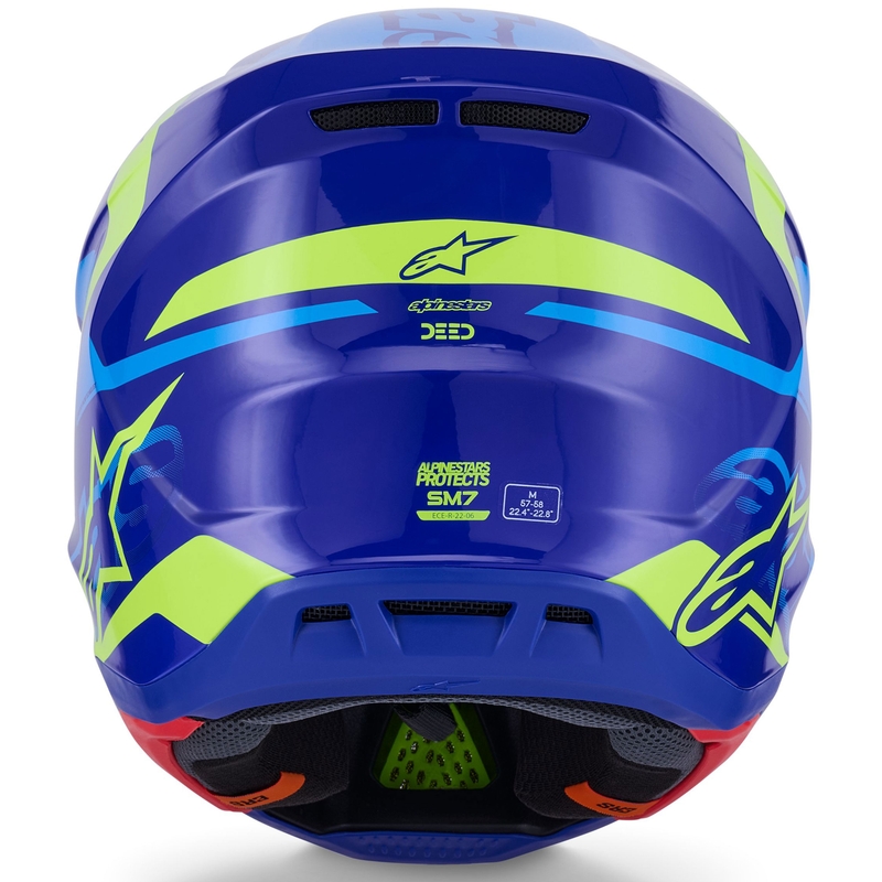 Alpinestars SM7 Deed motokrossz bukósisak kék-fluo sárga