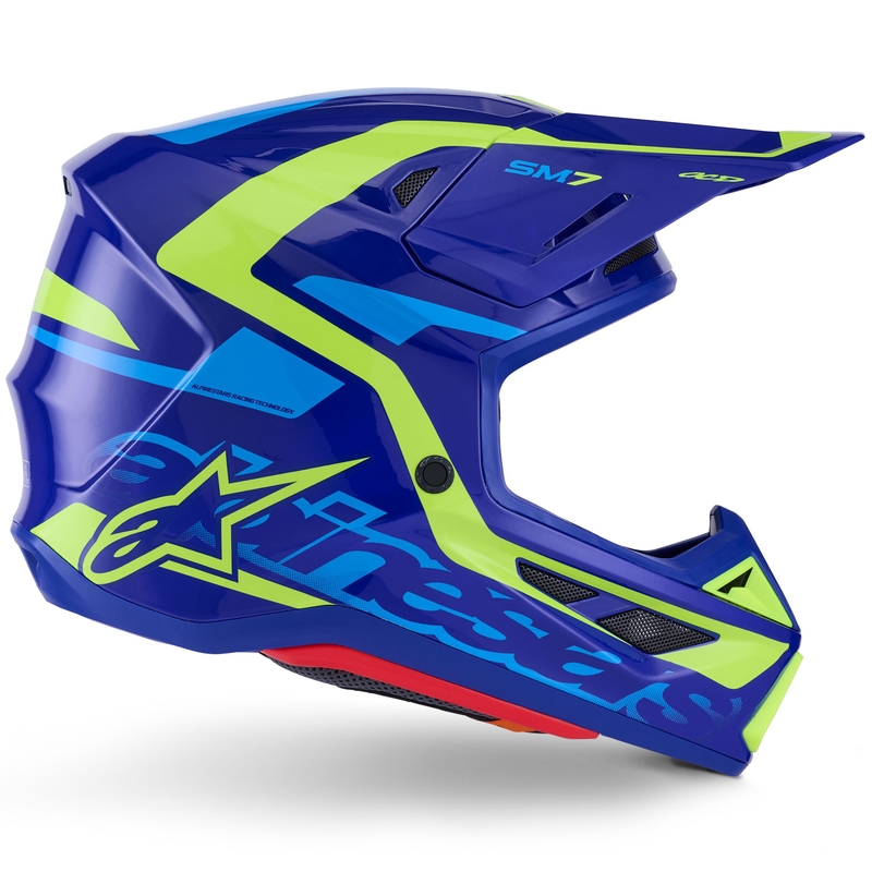 Alpinestars SM7 Deed motokrossz bukósisak kék-fluo sárga