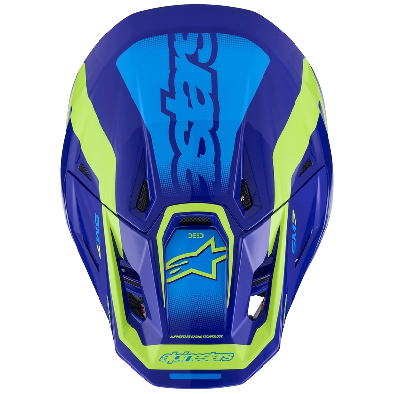 Alpinestars SM7 Deed motokrossz bukósisak kék-fluo sárga