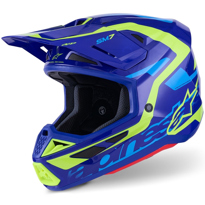 Alpinestars SM7 Deed motokrossz bukósisak kék-fluo sárga