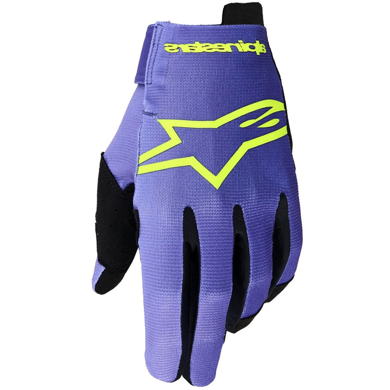 Alpinestars Radar motokrossz kesztyű lila-fluo sárga