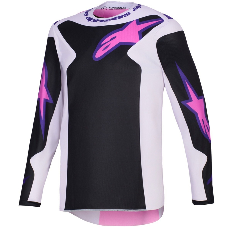 Alpinestars Fluid Grid motokrossz mez fekete-világosszürke-lila
