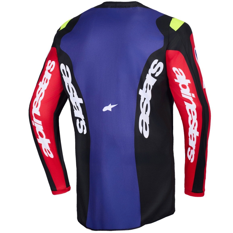 Alpinestars Fluid Grid motokrossz mez piros-fekete-lila-sárga