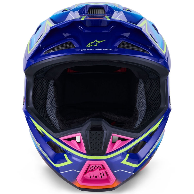 Alpinestars SM7 Cast motokrossz bukósisak kék-rózsaszín-fluo sárga