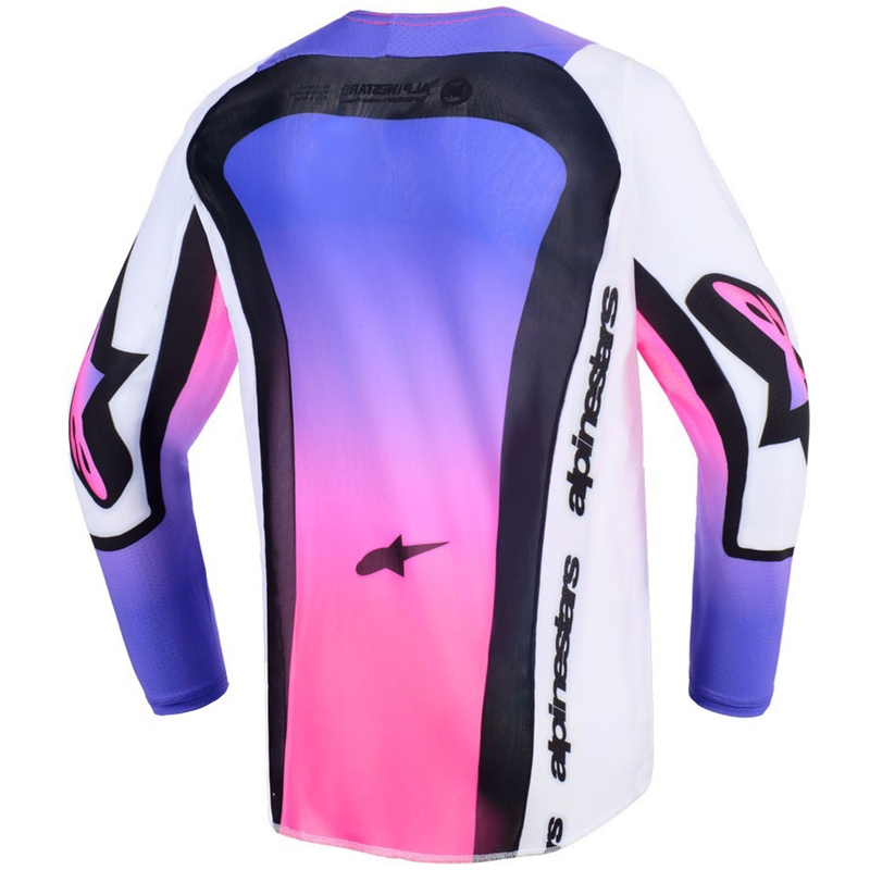 Alpinestars Supertech Vista Youth gyerek motokrossz mez fehér-lila-fekete