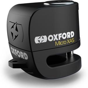 Zámek kotoučové brzdy Oxford Micro XA5 s integrovaným alarmem černý