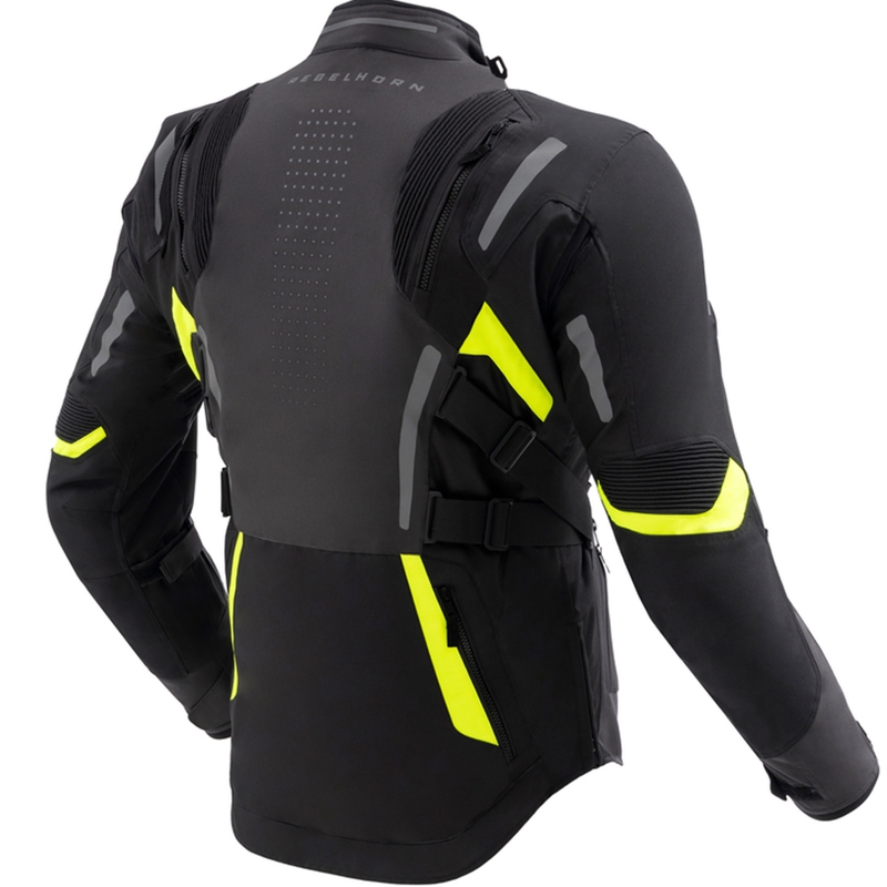 Rebelhorn Hiker IV motoros kabát fekete-antracit-fluo sárga