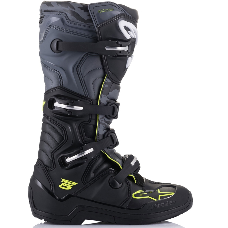 Alpinestars TECH 5 motoros csizma fekete-szürke-fluo sárga