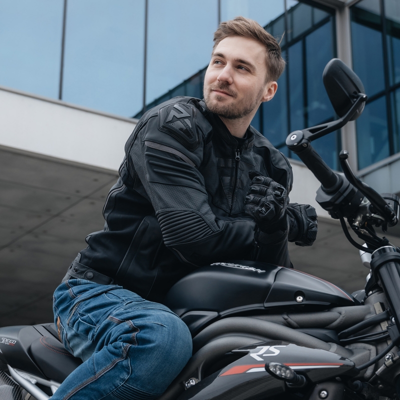 Rebelhorn Vandal motoros bőrkabát fekete